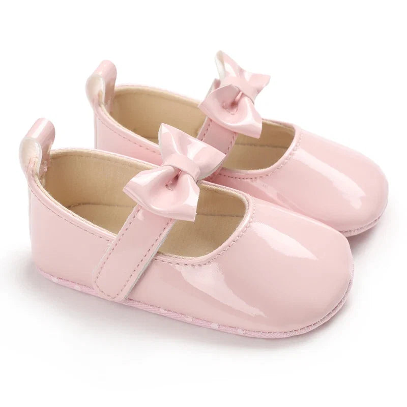 0-18m Baby Shoes Infant Pre-Walker Shoes, Cute Pink Theme Casual Flat
