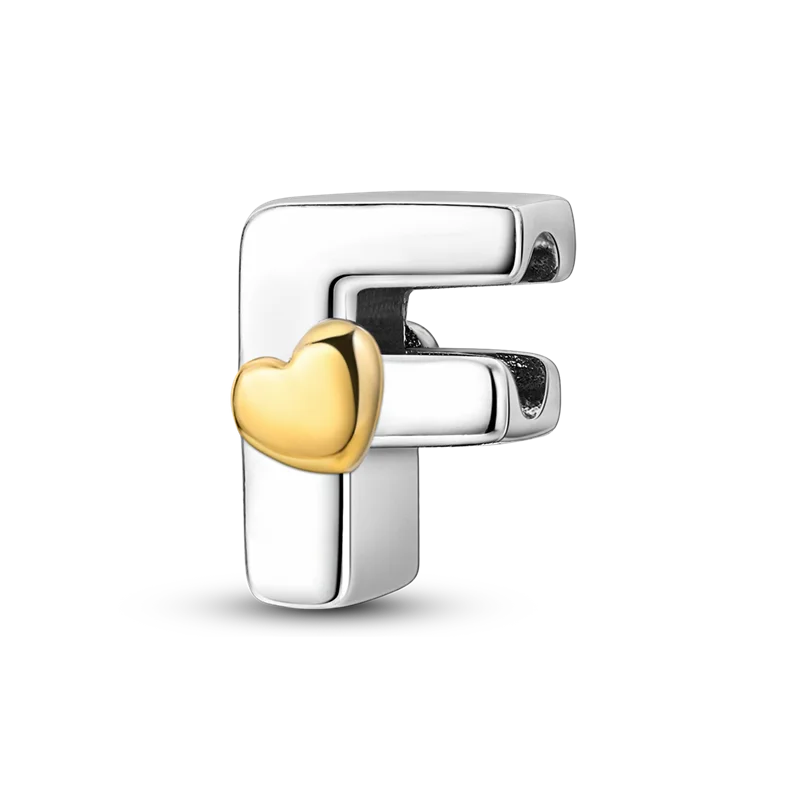 Fit Original Bangle Bracelet DIY A-Z Alphabet Charms Bead 925 Sterling Silver CZ Zircon LOVE Letter Dangle Pendant Jewelry Gift
