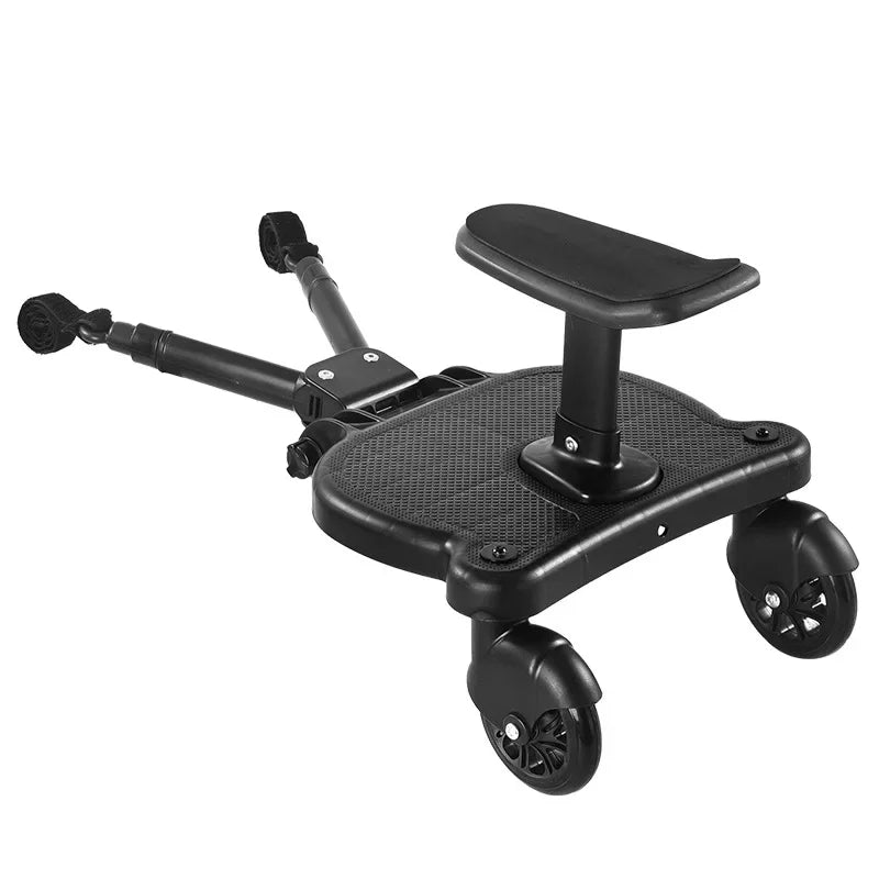 Universal Strollers Step Board Adapter with Seat Second Child Jogger Twins Scooter Baby Pram Hitchhiker Bumper