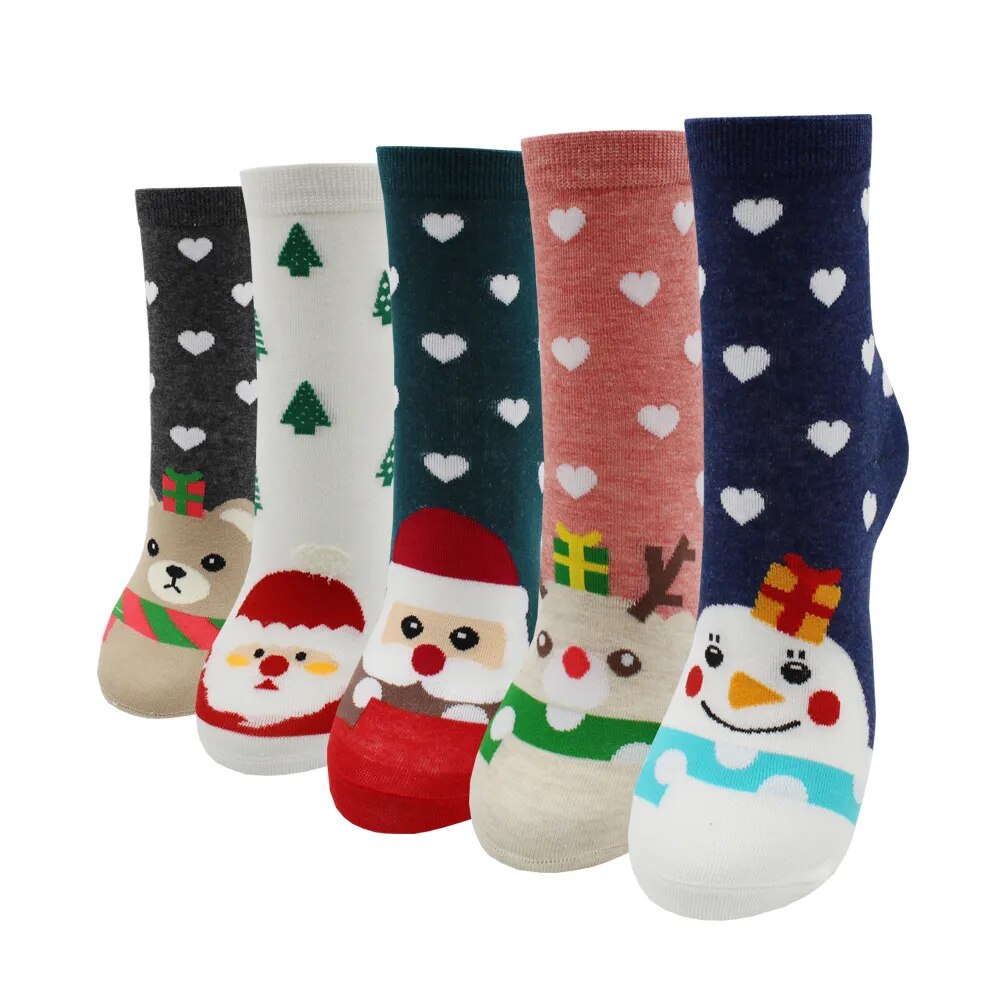 5 Pairs Fashion Colorful Kawaii Cute Cartoon Cotton Women Socks Harajuku Korean Halloween Cat Dog Owl Duck Fox Girl Socks