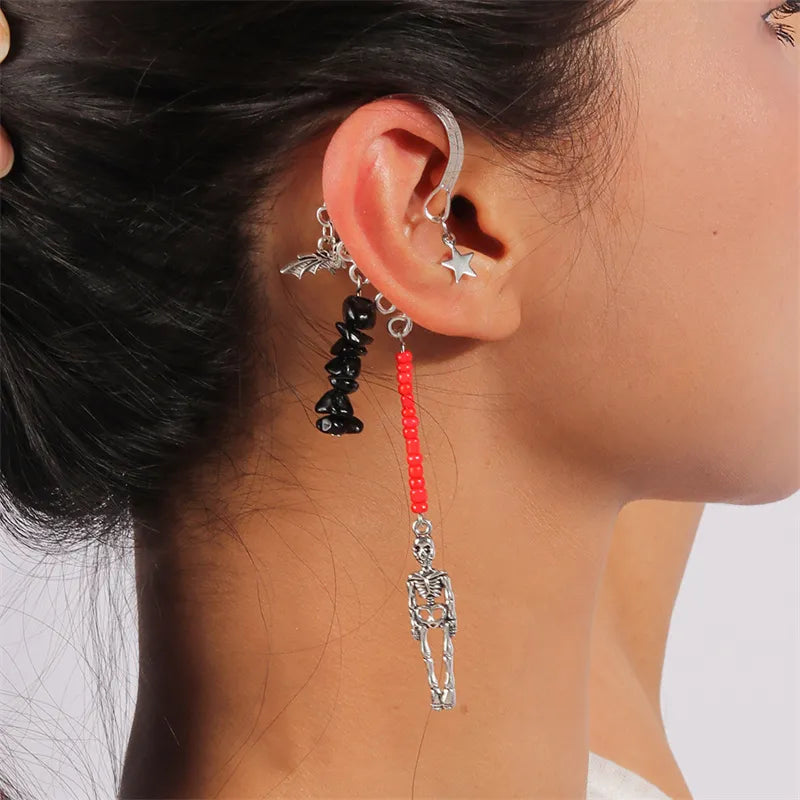 Hot Fashion 1Piece 3D Creepy Black Spider Ear Stud Earrings Hot Selling Unique Punk Earrings For Women Halloween Gifts