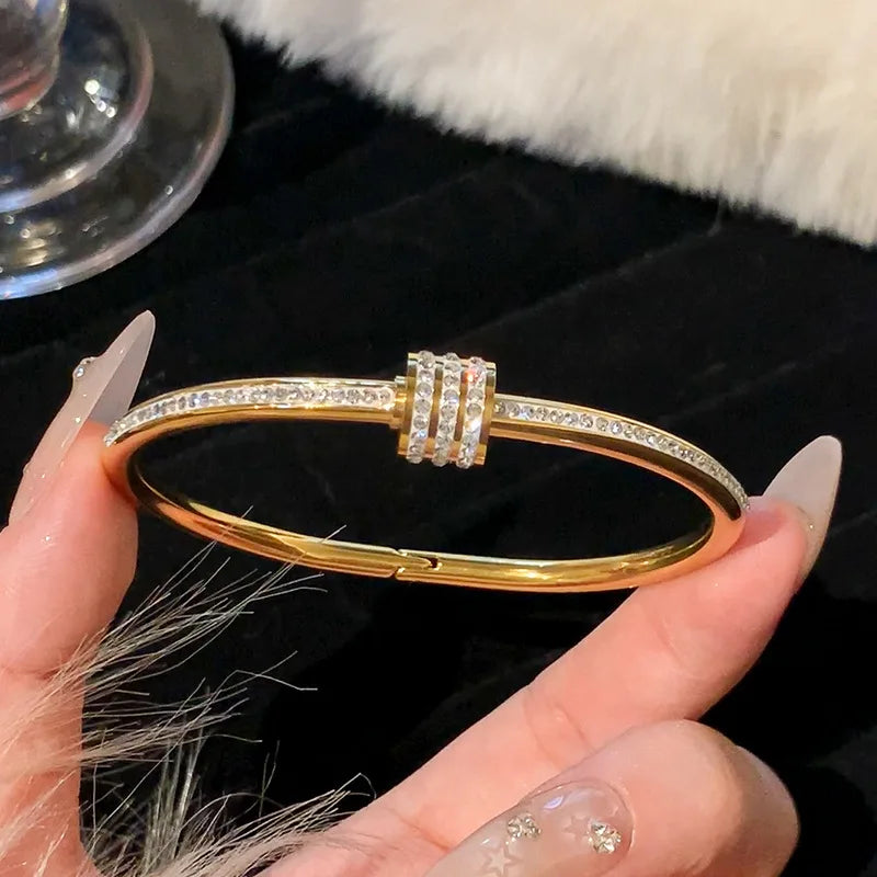 Silver Color Stainless Steel Colorfast Bracelets Skyful Star Bracelet Set for Women Fashion Light Luxury Jewelry Gifts Wholesale