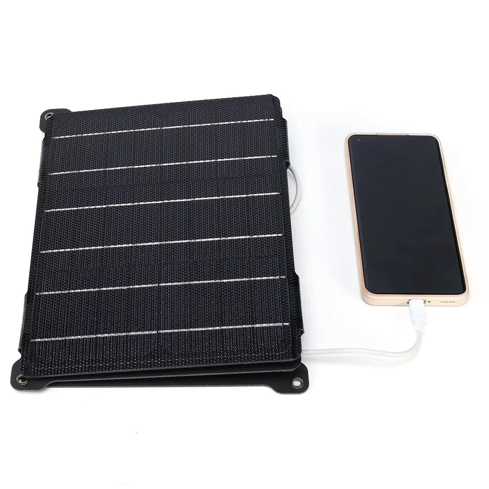 Foldable Solar Panel 5V/12V USB Portable Waterproof Cell Phone Power Pack Outdoor Battery Charger for Hiking Camping 30W