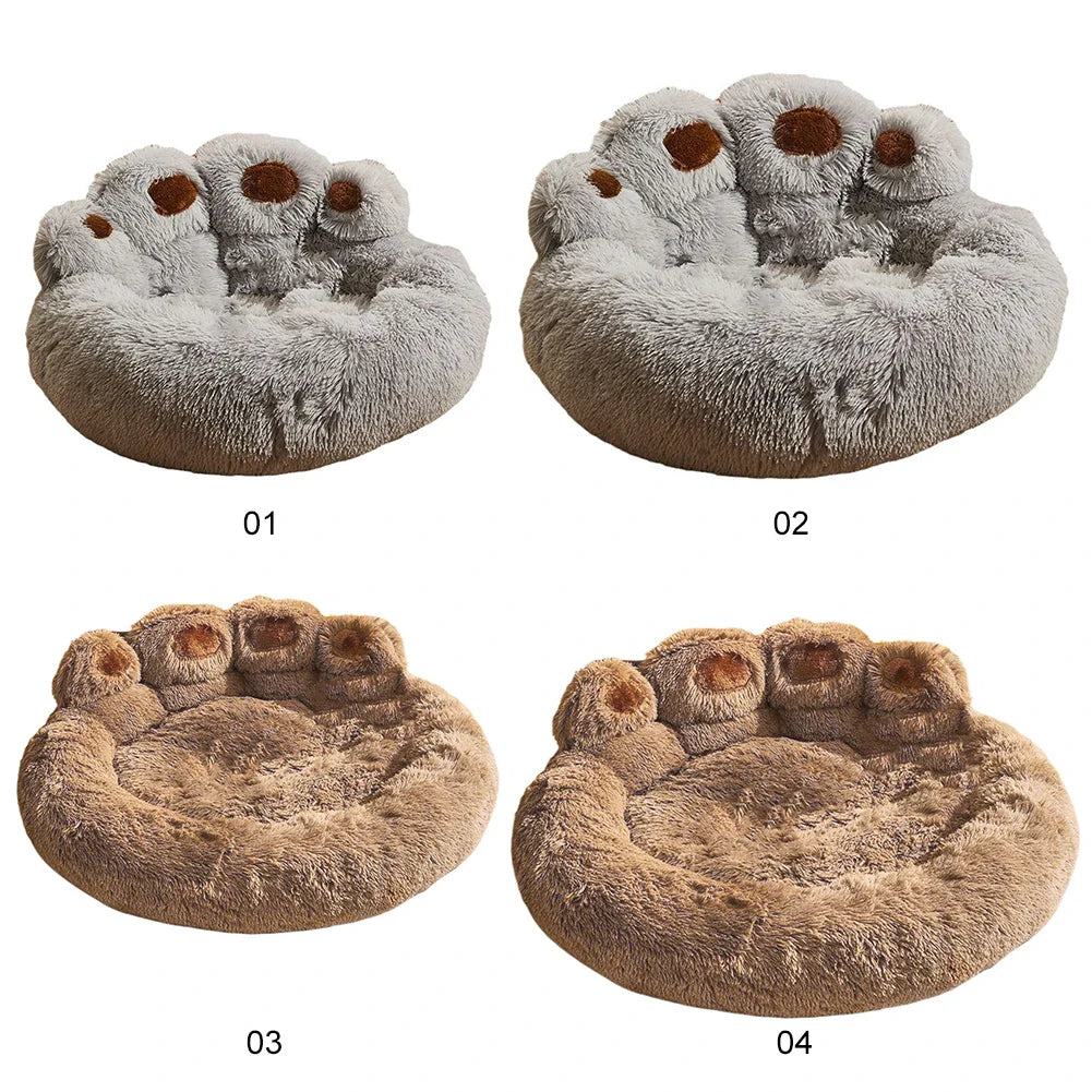 Luxury Dog Bed Paw Shape Plush Dog Mat Beds for Small Medium Large Dogs Kitten Supplies Pet Dog Calming Bed Washable Cushion
