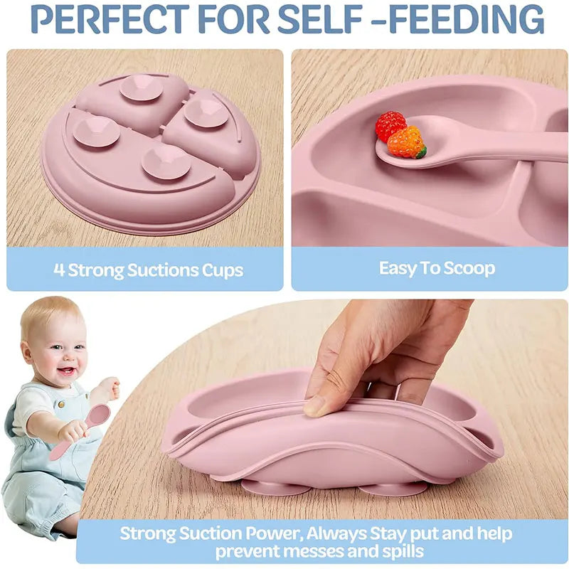 EtherealBe Children's Silicone Tableware Set - 8 Pieces