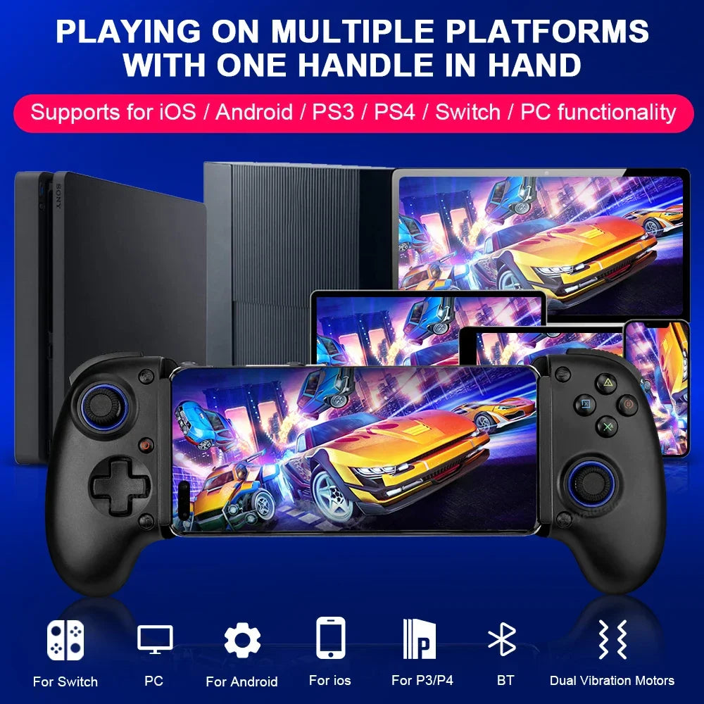 Hot Sale D10 D10S Stretching Cooling Wireless Game Controller For SWITCH/Android/Apple IOS Tablet /P3/P4/XBOX Gamepad Streaming