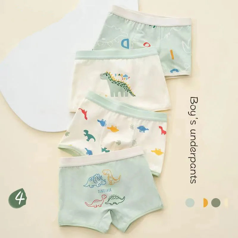 Children's Underwear Boy Panties Underpants  Engineering Vehicle Cars Fire Engine Comfortable Shorts Briefs Boxers For Kids