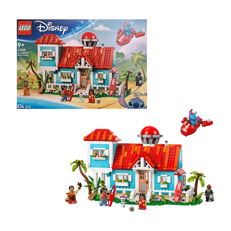 Lego Disney Series 43268 Lilu and Stitch's Beach Vacation House Building Toy Building Blocks