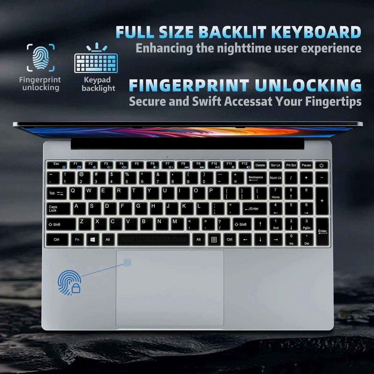 Ultra slim 15.6" Laptop Intel Core i9 10980HK  32GB 2TB Windows11 Office Fingerprint Unlock Gaming Portable Notebook Computer PC