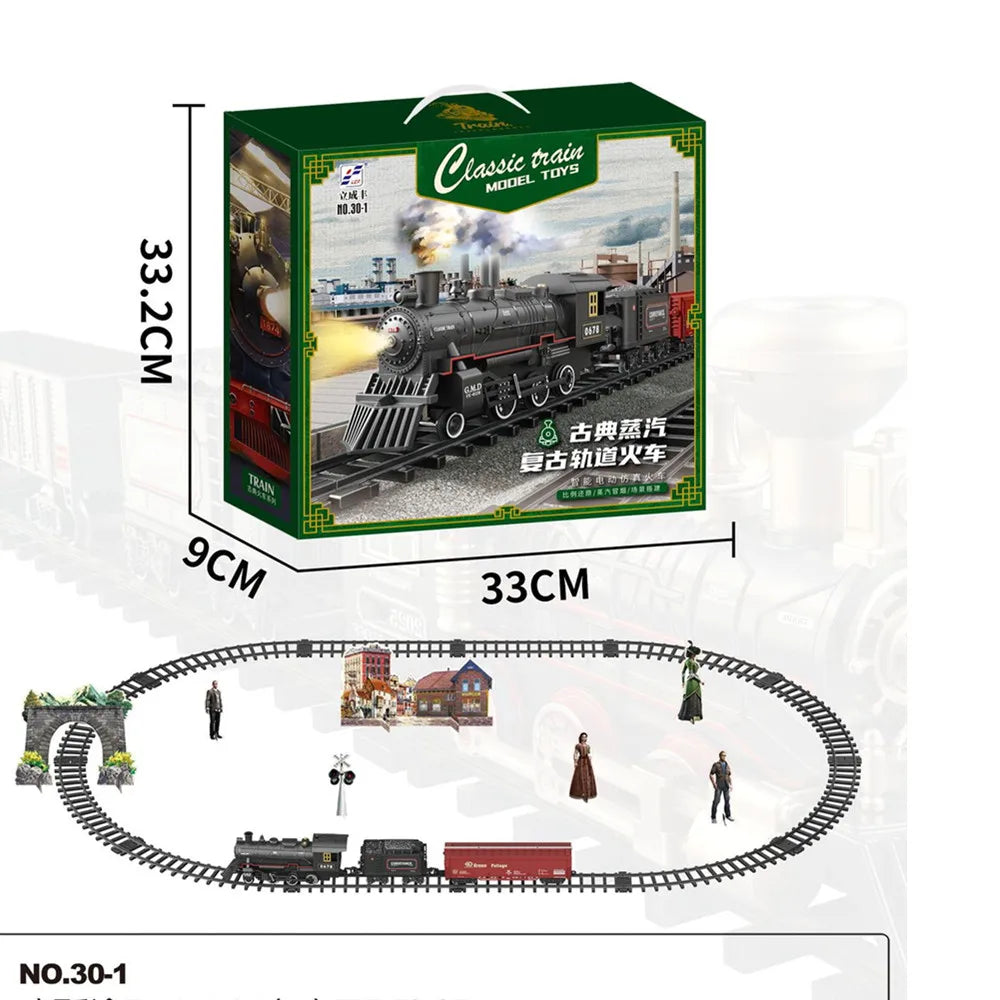 Remote Control Track Train Simulation  Electric Toy Trains Set Christmas Gift     Toys for Age 3 4 5 6 + Kids