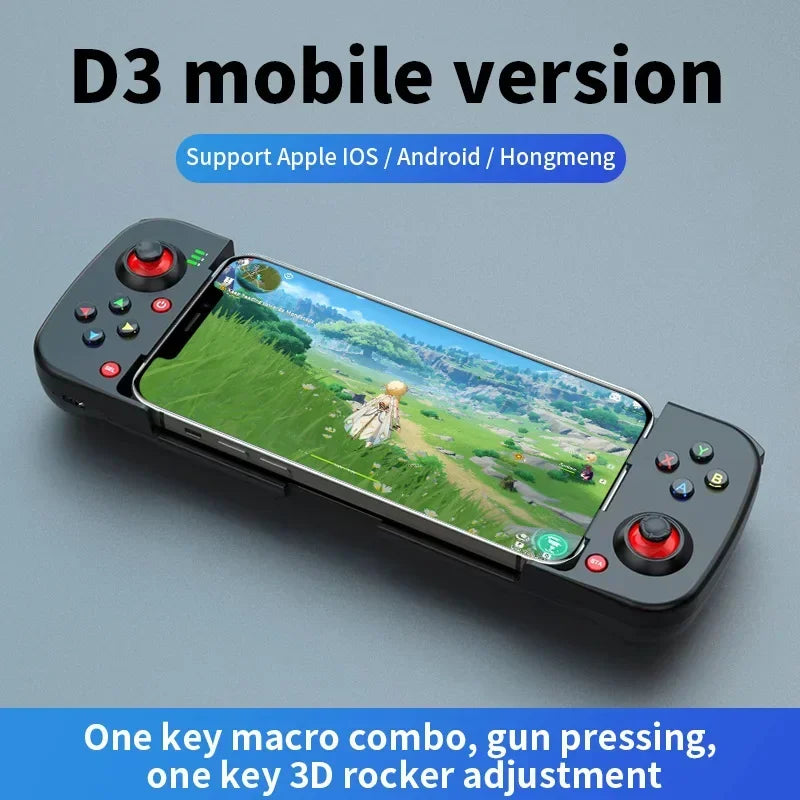 D3 Wireless Stretchable Game Controller Bluetooth 5.0 Mobile Phone Gamepad Controller For iPhone Huawei Xiaomi Android Switch PC