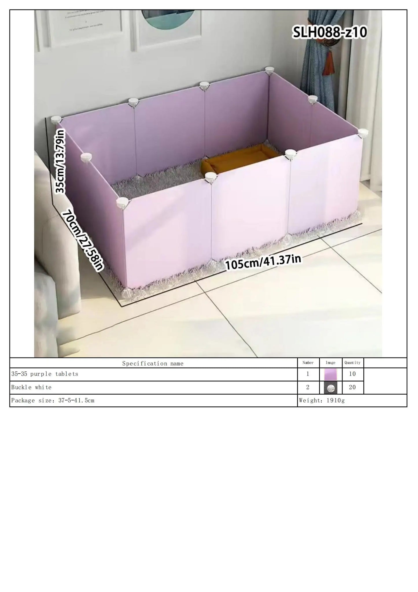Dog Pet Fence Indoor Isolation Gate Dog Cage Small Dog Iron Guardrail Freely Combinable Cat and Dog Pet Fence