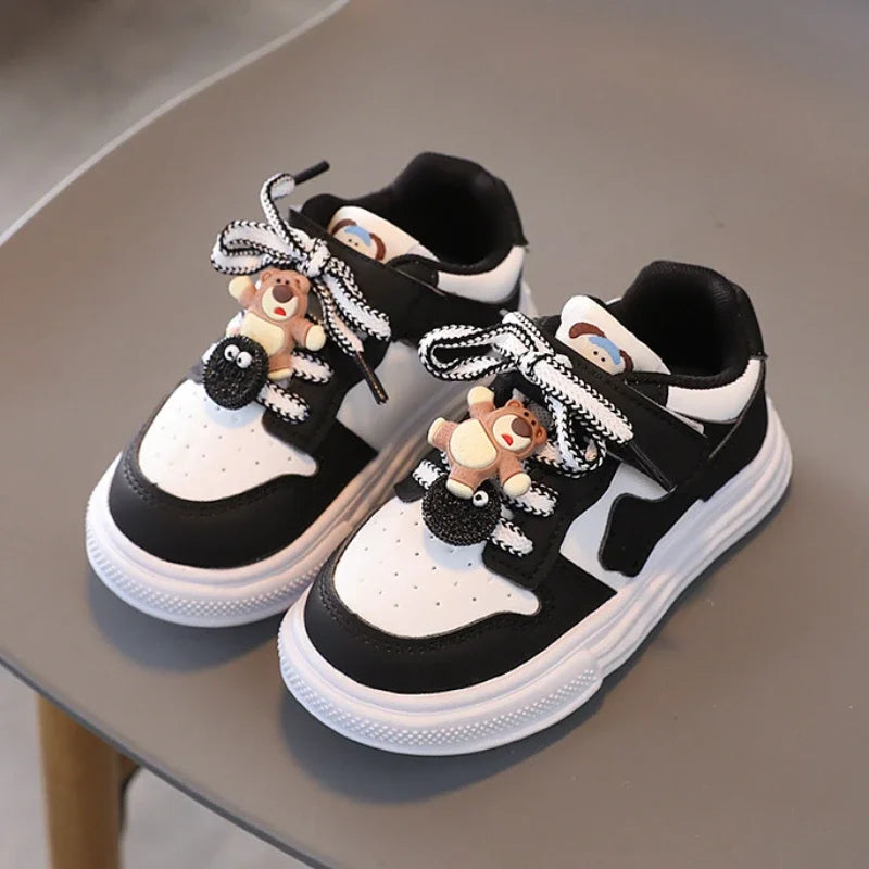Disney Children's Sneakers Boys Fashion Anti-slip Sport Shoes Girls Cute Bear Outdoor Shoes Casual Shoes for Kids Size 23-30