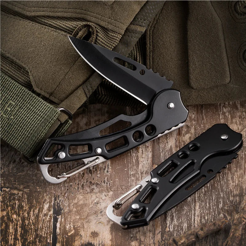 Portable folding knife, stainless steel, survival, hunting, camping, fishing, rock climbing, fruit knife, outdoor camping tools