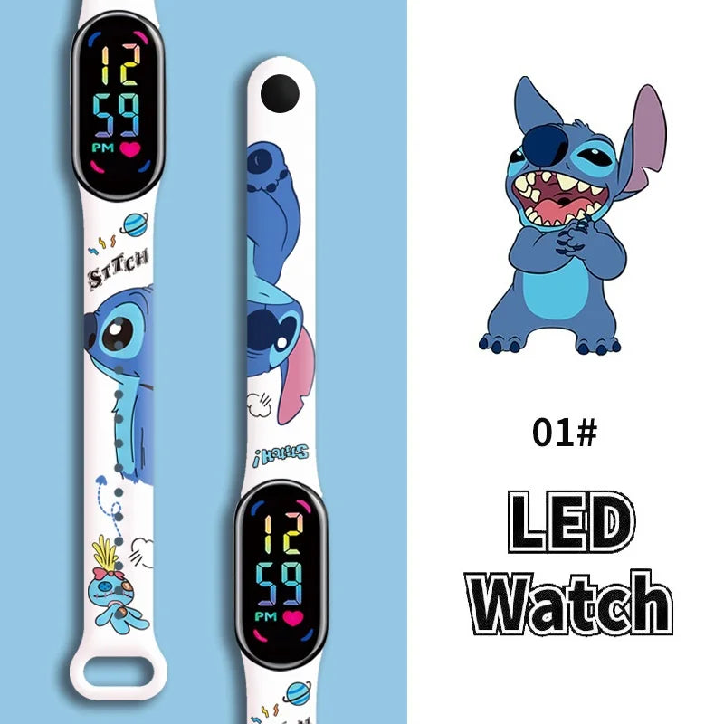 Stitch Children Watches Girls Waterproof Sport ,Touch Screen Watch Digital Clock Bracelet Gifts.