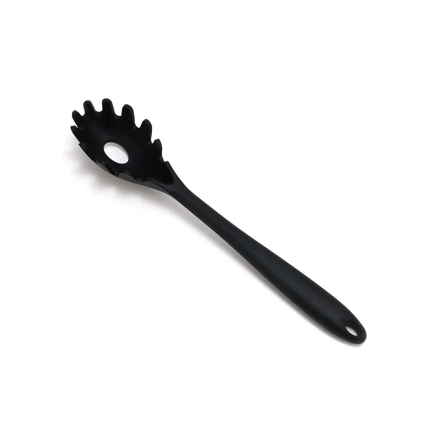 11.2 inch Pasta Fork Premium Silicone Spaghetti Strainer Heat Resistant Noodle Spoon Server Food Grade Kitchen Cooking Tools