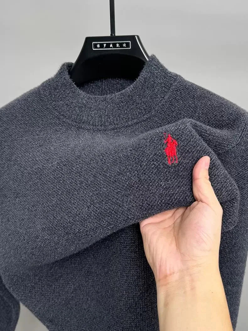 High end brand velvet sweater, men new designer fashion  embroidery pullover