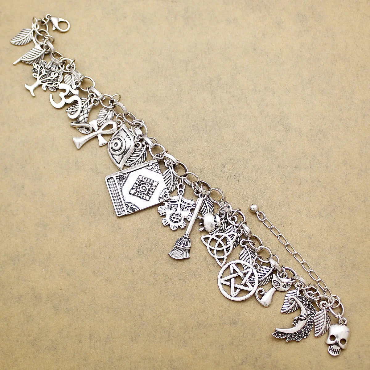 Women's Mythology Fairytale Bracelets Beads Charms Mermaid Seahorse Link Chain Crystal Bangle Armband Aesthetic Jewelry Vintage