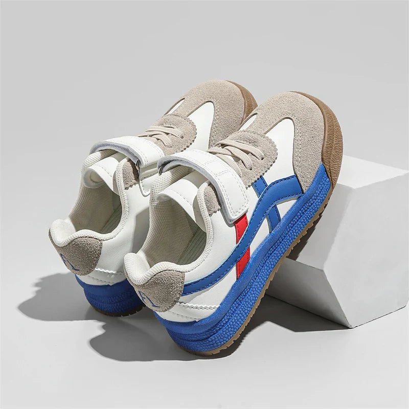 Children's Casual Sneakers Blue Low-top Soft Bottom Boys Girls Board Shoes Four Seasons Models Purple Non-slip Kids Casual Shoes