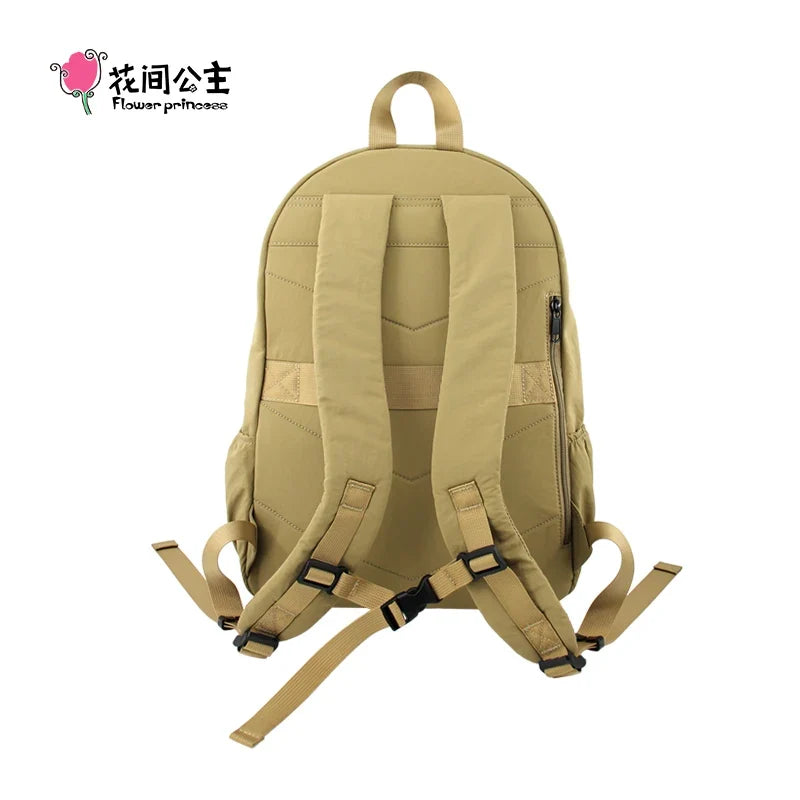 Flower Princess Solar 2025 New Original Women's Backpacks Commuting Travel School Simple Backpack Female Bag for Woman Back Pack