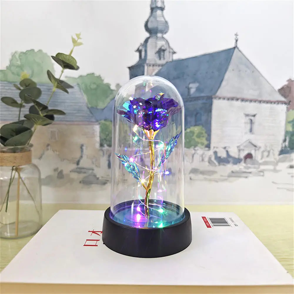 LED Galaxy Three Rose Artificial Flowers