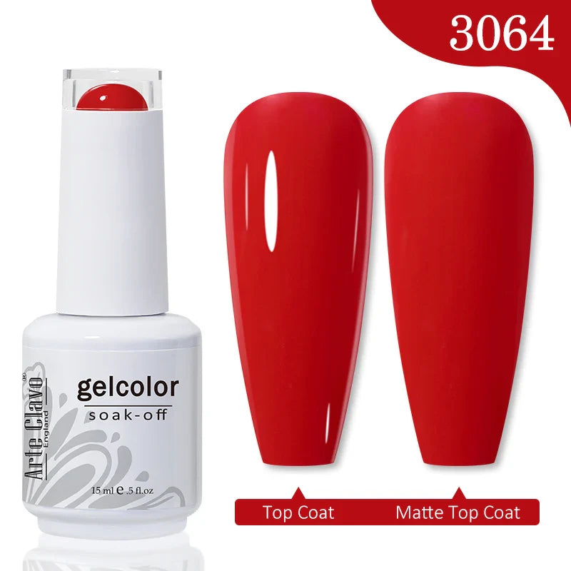 Arte Clavo Autumn Winter Series Jelly Gel Nail Polish 15ml LED Nail Gel Hybrid Varnish Matt Top Base Coat Nail Art Gellak Primer