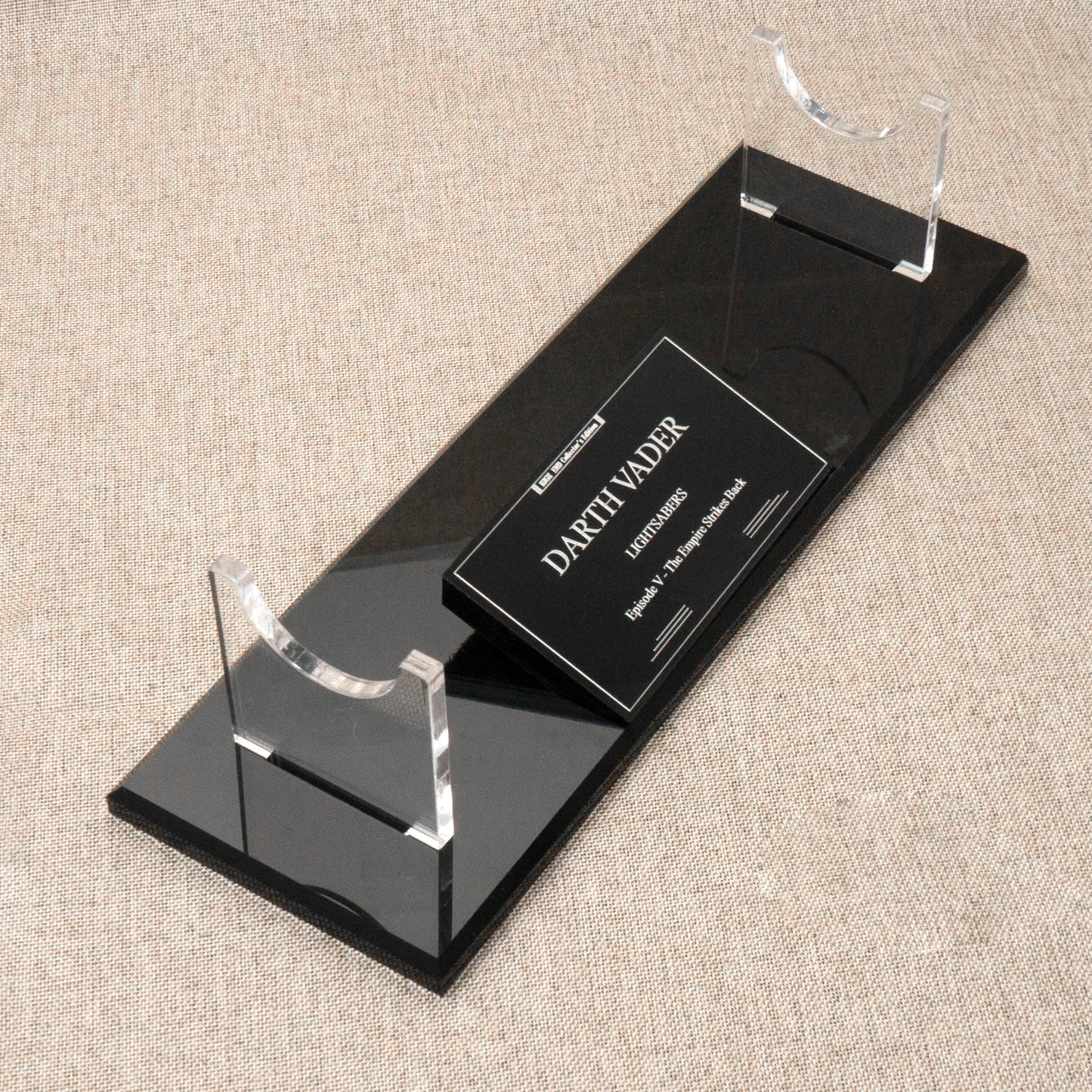LUKE Anakin Darth Vader Obiwan Lightsaber collection display stand saber nameplate acrylic material