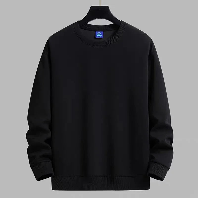 Pure Color Round Neck Sweater, Simple and Basic Style, Casual Pull-over.