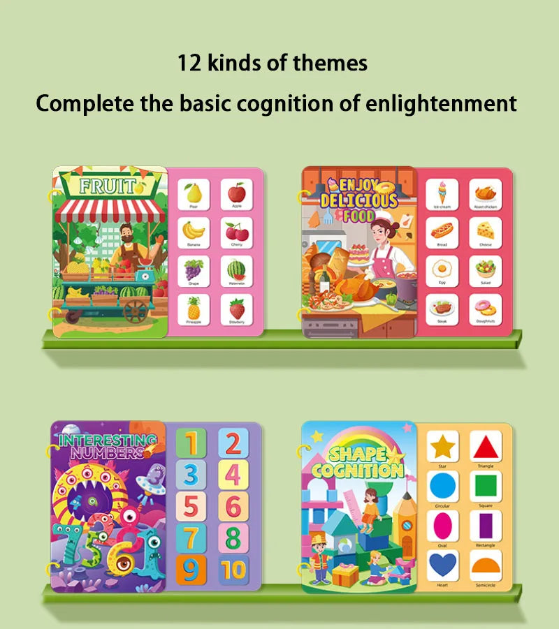 Preschool Busy Book for Toddlers Kids Early Education Montessori Toys 12 Themes Matching Quiet Books Kindergarten Learning Aids