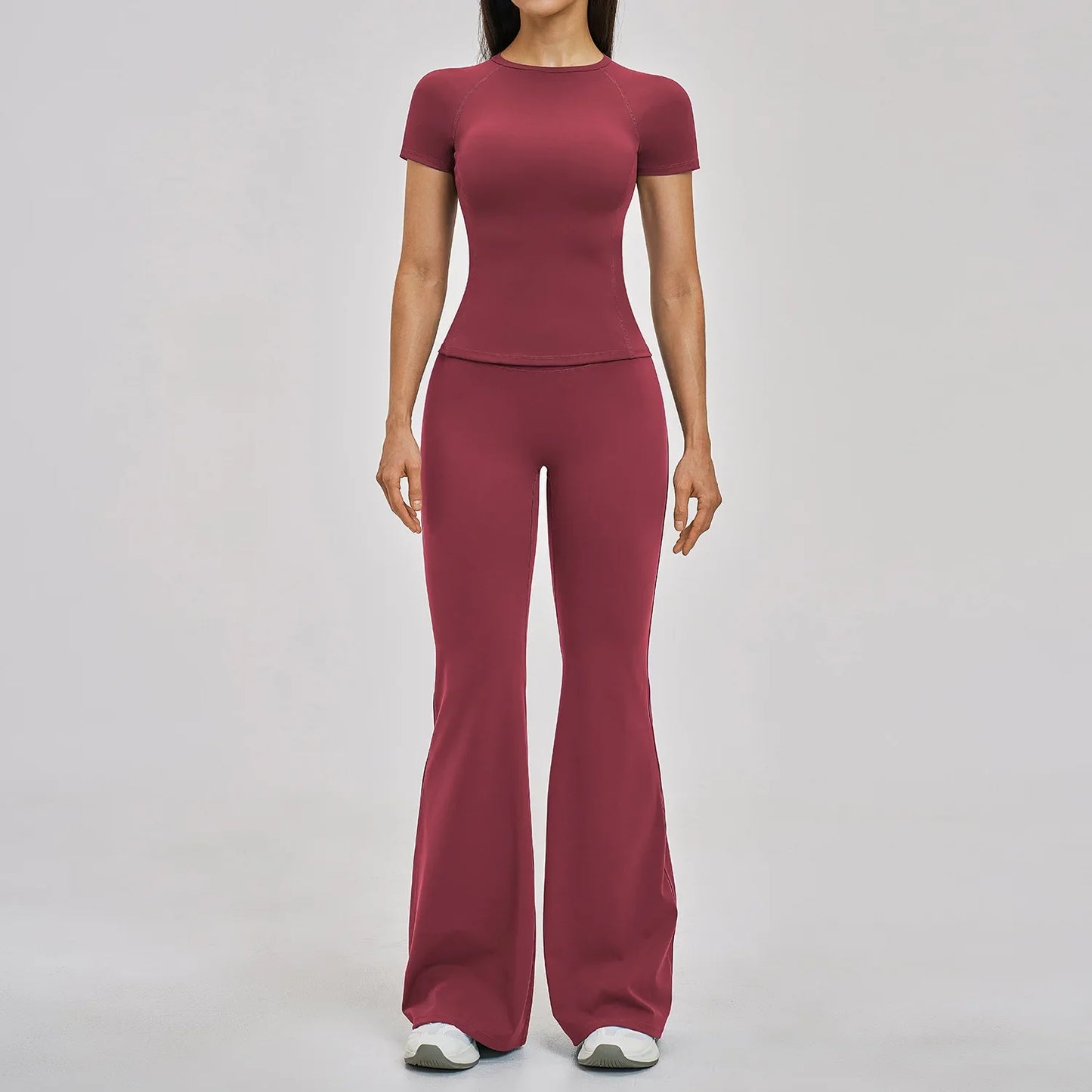 Gym Set 2PCS Yoga Suit Sports Outfit Women Tracksuit Running Workout Clothes Short Sleeves Sport Bra Athletic Wear Yoga Clothing