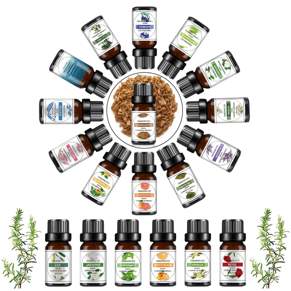 10ml Essential Oil Purifier Aroma Natural Plant Car Air Humidifier  Extraction Oil with Dropper for Diffuser for Home Appliance