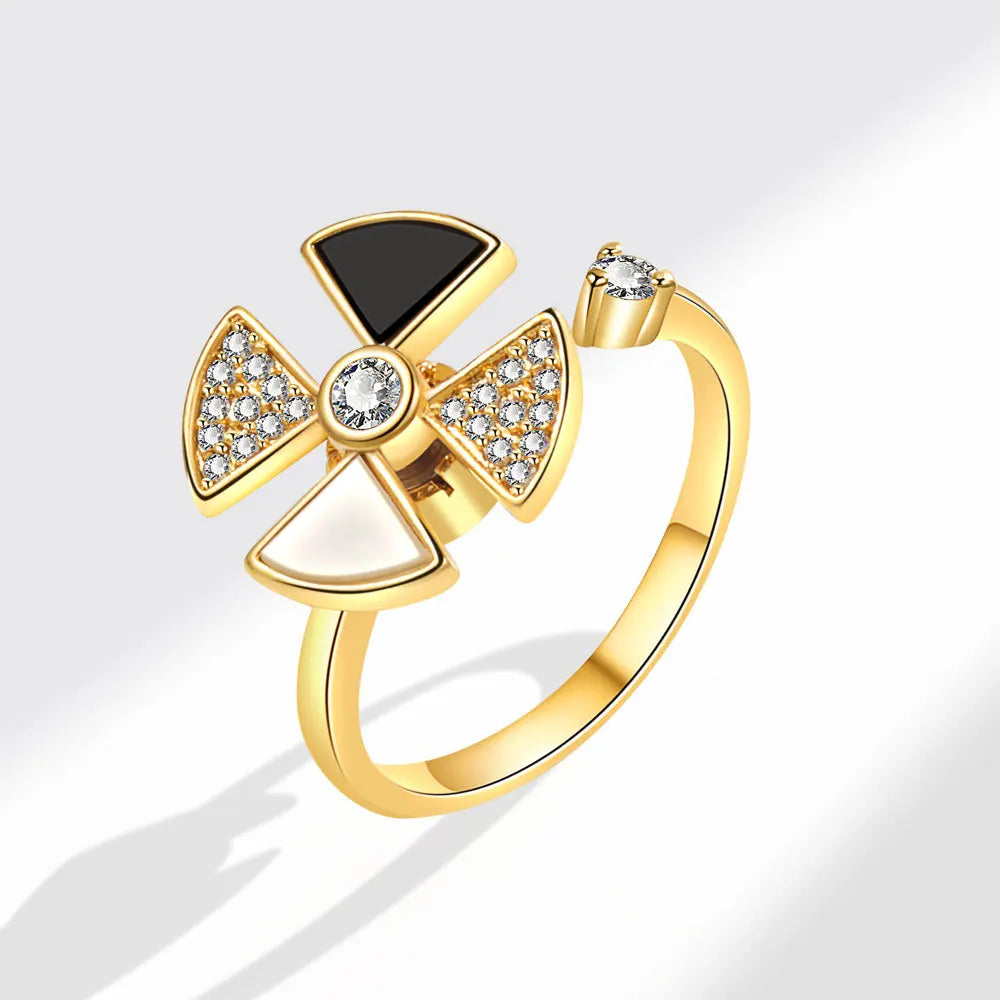 Animal Butterfly Flower Anxiety Spinner Rings Rotate Spinning Anti Worry Stress Relief Fidget Knuckle Rings Anillos De Ansiedad