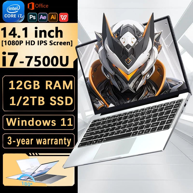 14.1“ Windows 11 Pro intel core i7-7500U/Intel Atom x7 A3950 ,12GB RAM