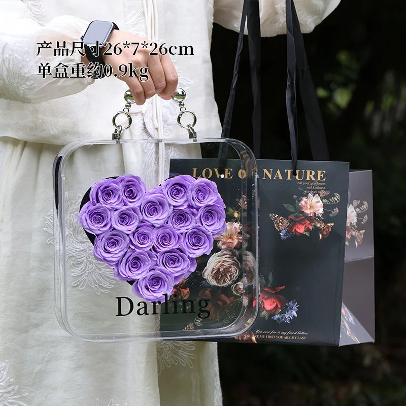 Preserved Flowers Rose Gift Box Mother's Day Graduation Season Gives Girlfriend Gives Teacher Wedding Gift Eternal Rose Flowers