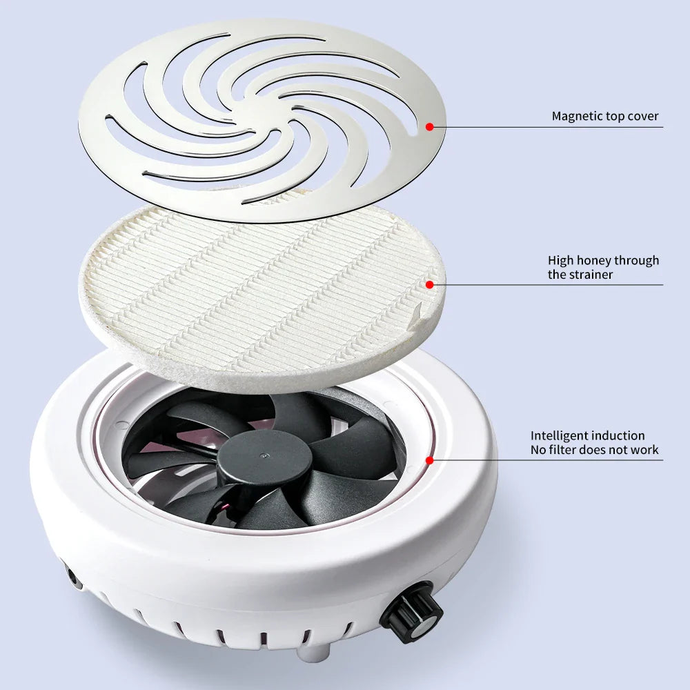 45000 RPM Super Suction Nail Dust Collector Powerful Nails Dust Extractor Nail Art Manicure Fan Vacuum Cleaner And Filter
