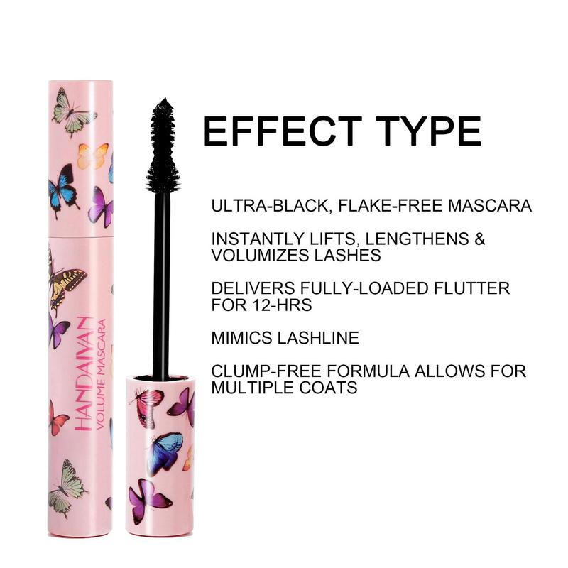 Waterproof Mascara Waterproof Lengthening Black Mascara No Clumping No Flaking Classic Everyday Mascara For Fine Short Eyelash