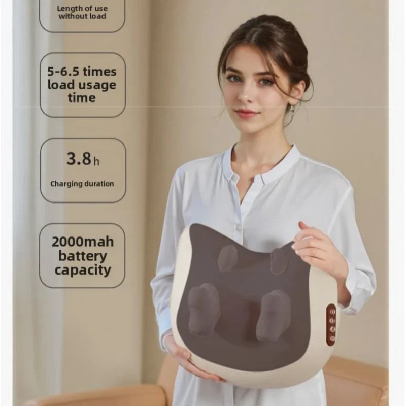 SPA Portable Pillow Massager  PRO Lazy Person Leading Shoulder Professional Super Strong Neck Massage Wireless Warm Pillow Type