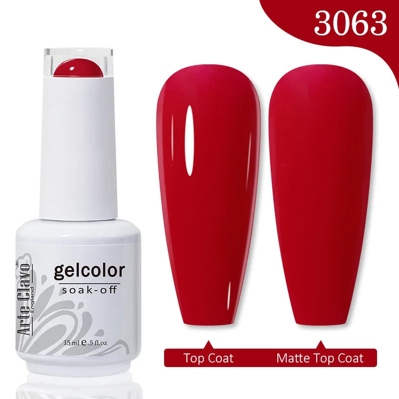 Arte Clavo Autumn Winter Series Jelly Gel Nail Polish 15ml LED Nail Gel Hybrid Varnish Matt Top Base Coat Nail Art Gellak Primer