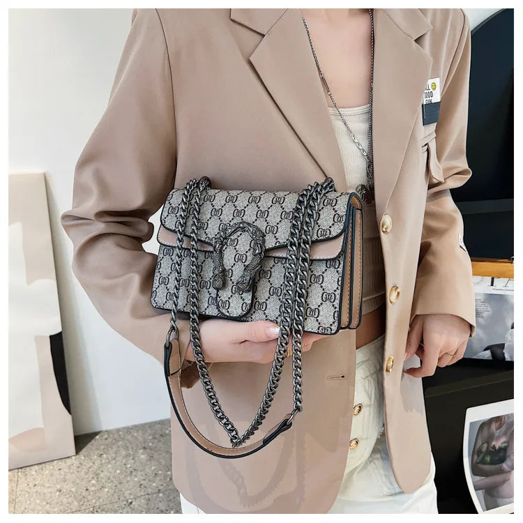 Fashion Popular Women's Bag Trend Brand Retro Chain Shoulder Bag High Quality Ladies Crossbody Bag Designer Luxury Handbag