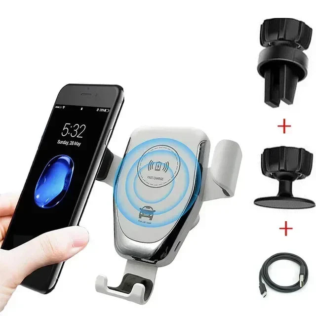 Wireless Charging Phone Car Holder Charger 30W For iPhone 15 14 13 12 11 Pro XS Max XR Samsung Xiaomi Fast Car Wireless Chargers