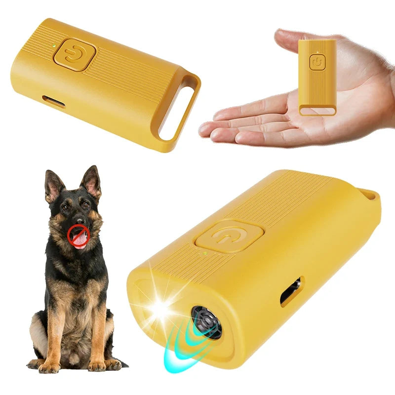 Portable, Rechargeable Dog Training Anti-Barking Device with LED Light (Non-Shock Warning Device)