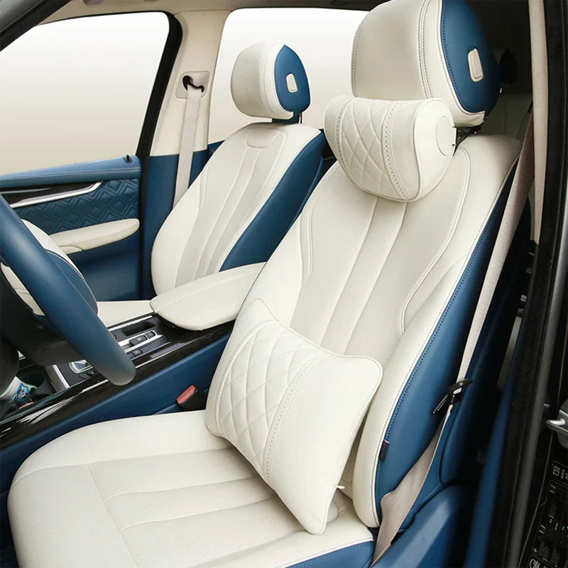 NAPPA Leather Car Seat Rest Cushion Headrest Car Neck Pillows For Mercedes Benz Maybach S-Class Headrest Lumbar Pillow Support S