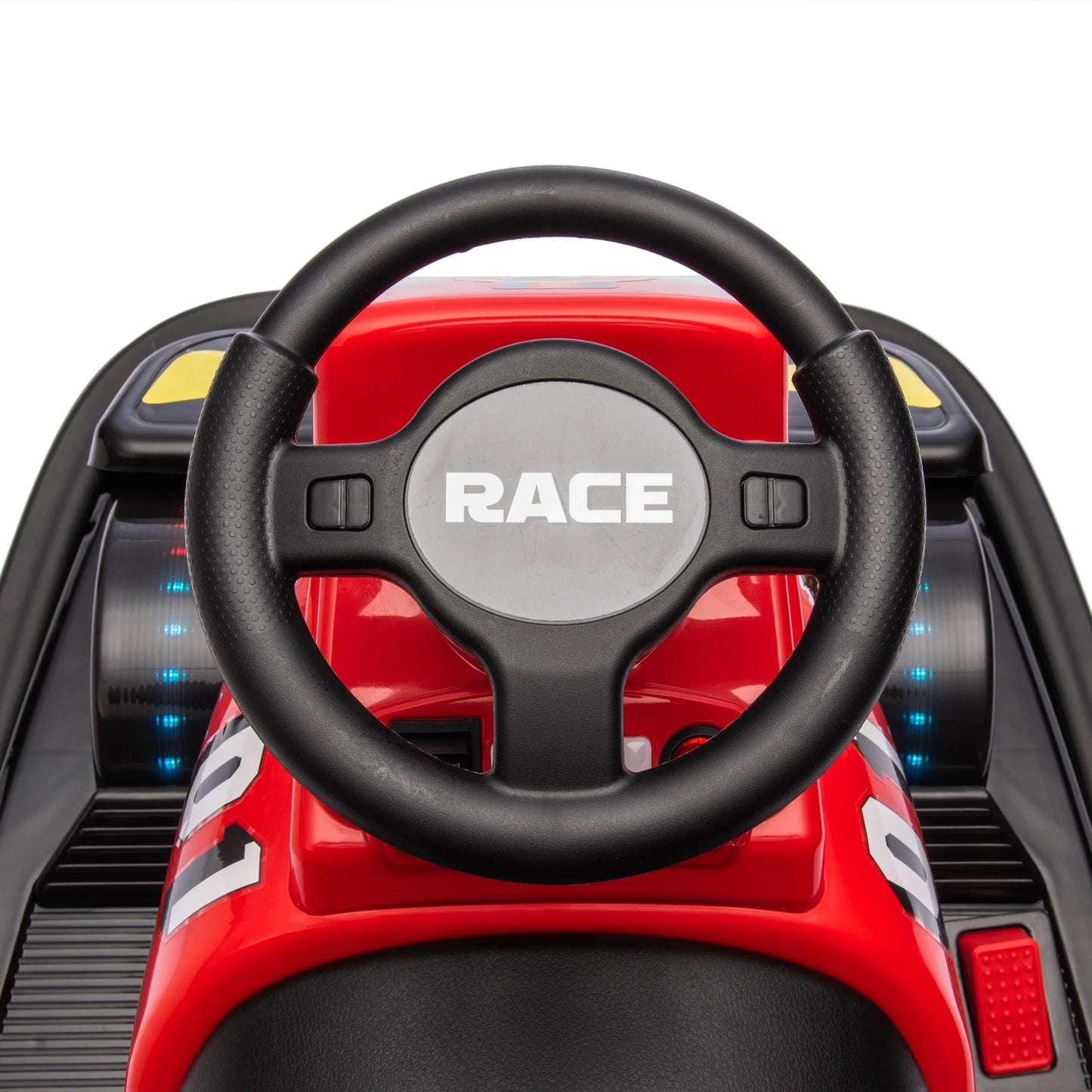 12V Kids Ride On Motor Bumper Car Rotate 360 degrees Collision triggers sound effects and lights,Four-wheel waterfall light