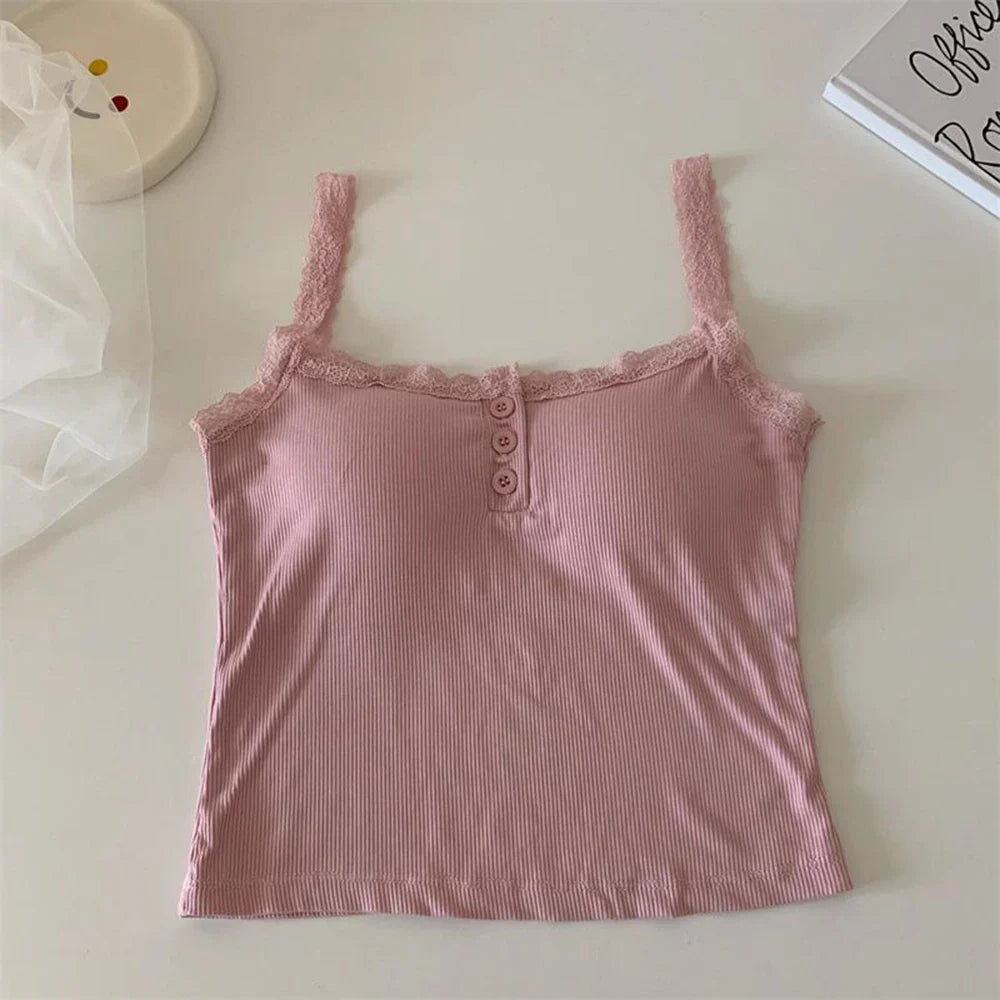 Y2k Women's Tops Backless Crop Top Sleeveless Cute Knitted Tank Top Summer Cropped Vest Female Clothing Sleepwear Tee Shirt