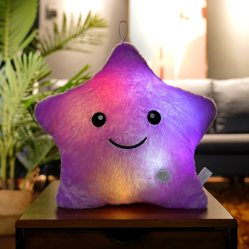Luminous Pillow Christmas Toys, Led Light Pillow,plush Pillow, Hot Colorful Stars,kids  Birthday Gift YYT214
