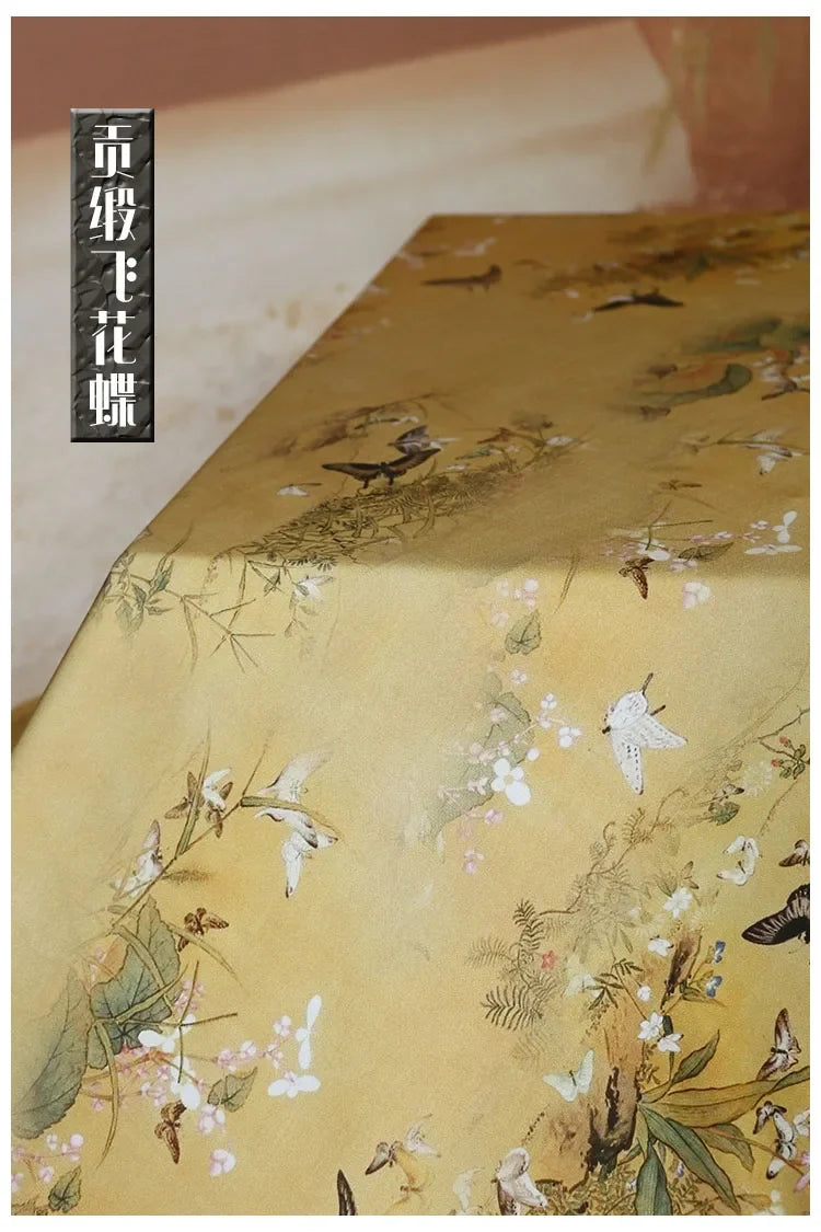 Digital Printed Rayon Fabric Summer By Meters for Women Dress Pajamas Cool Blankets Diy Sewing Soft Smooth Floral Textile Cloth
