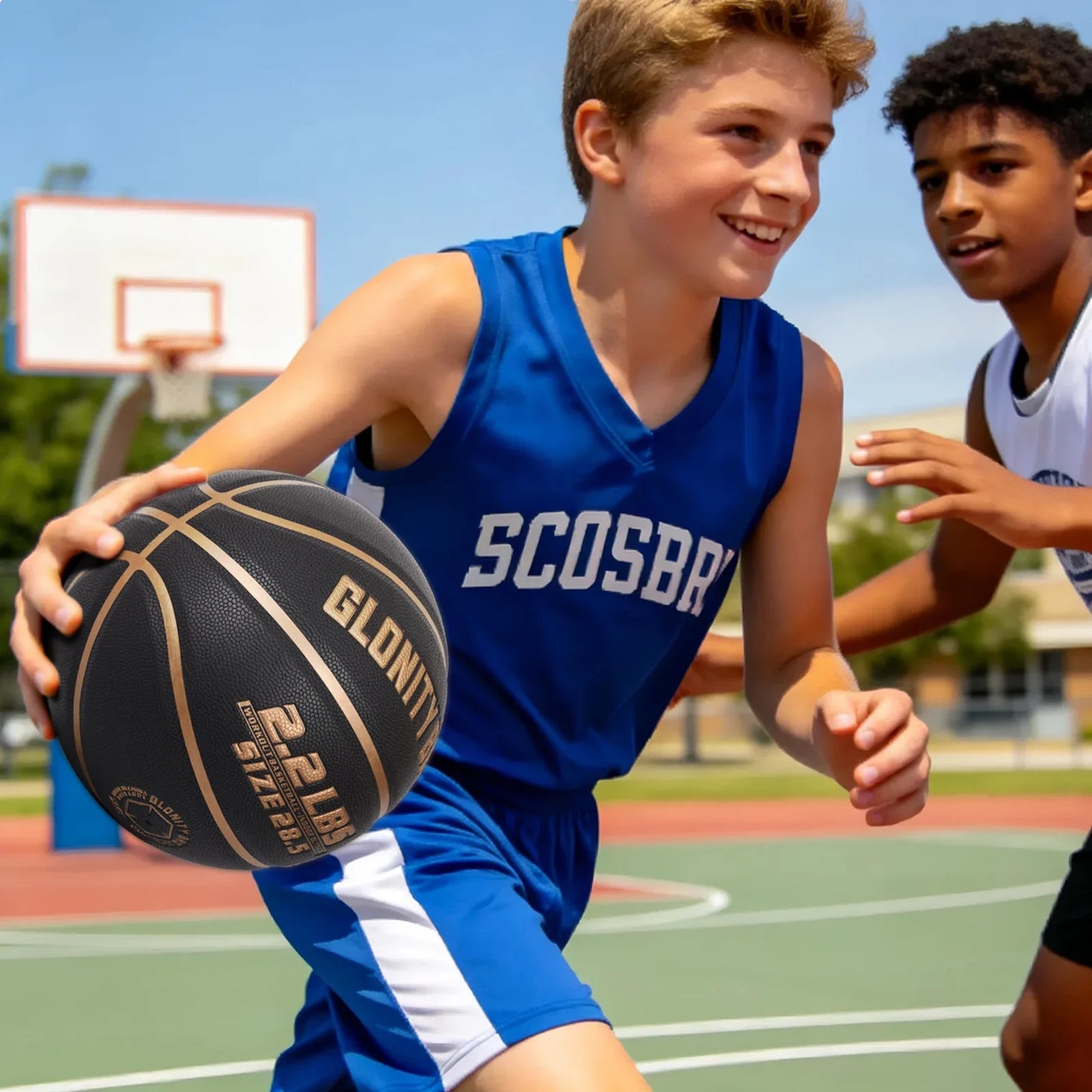 3LBS/2.2LBS Weighted Training Heavy Basketball Size 7/6 In&Outdoor For Improving Handing Dribbling Passing Rebounding Skill Ball