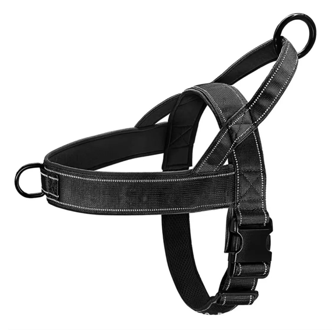 Tactical No-Pull Dog Harness for Large Breed: Heavy-Duty Vest with Reflective Strip, Adjustable & Padded for Control and Pullers