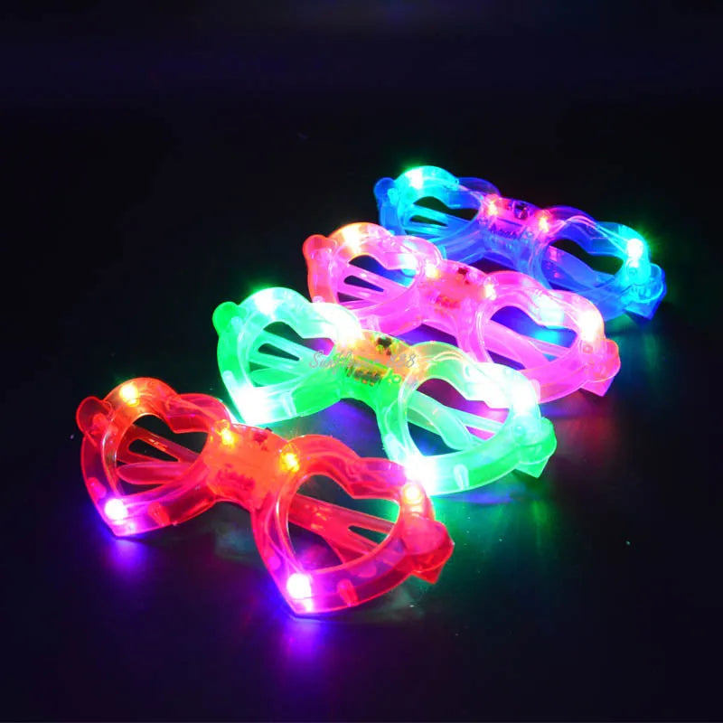 12pcs Adult Kids Women LED Glasses Light Sunglasses Glow Blind Shutter Neon Flash Bar Birthday Wedding Party Halloween Christmas