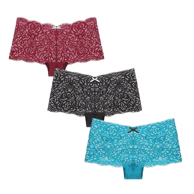 Boyshorts Underwear for Women Sexy Floral Panties S-XL Girls Low-Rise Ladies Comfortable Boxer Shorts